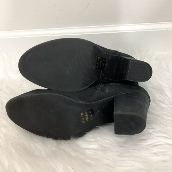 Steve Madden Repell Leather Block Heel Star Studded Black Chelsea Boots - Picture 10 of 11